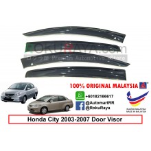 Honda City SEL (4th Gen) 2002–2008 AG Door Visor Air Press Wind Deflector (Big 12cm Width)